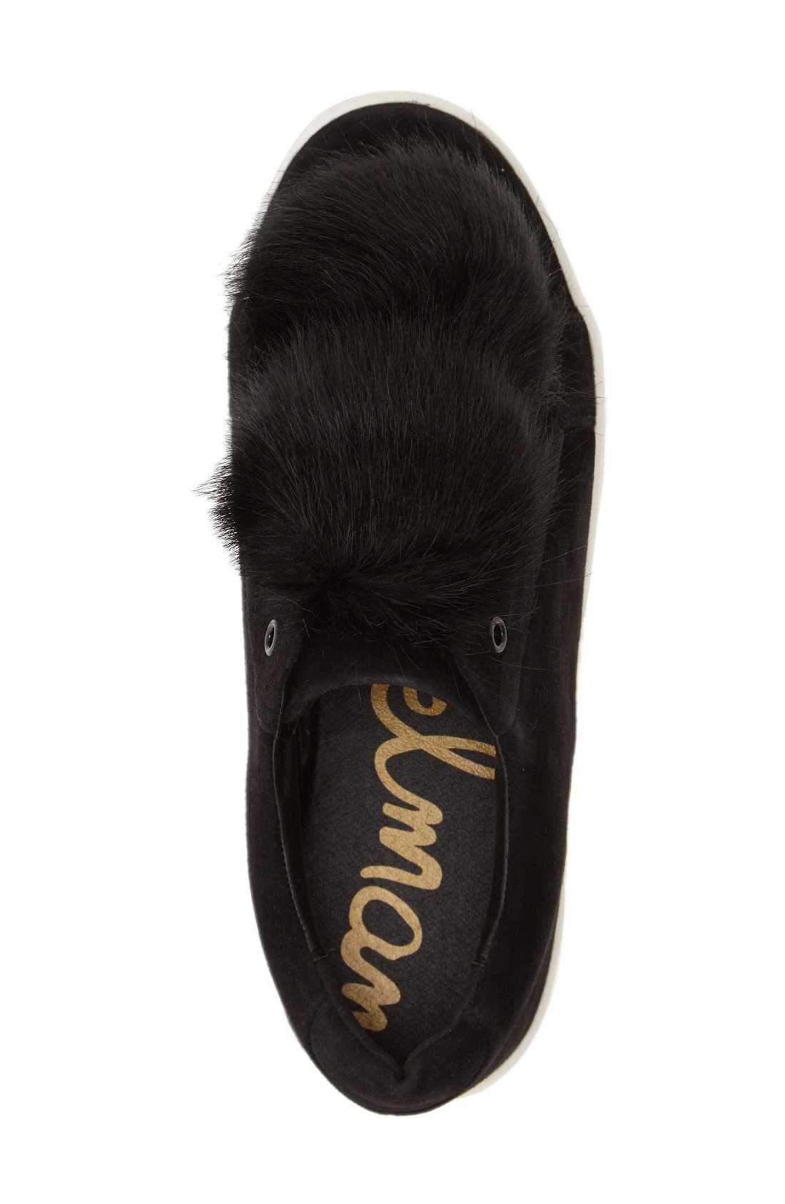 Sam Edelman 'Leya' Faux Fur Laceless Sneaker, Alternate, color, 