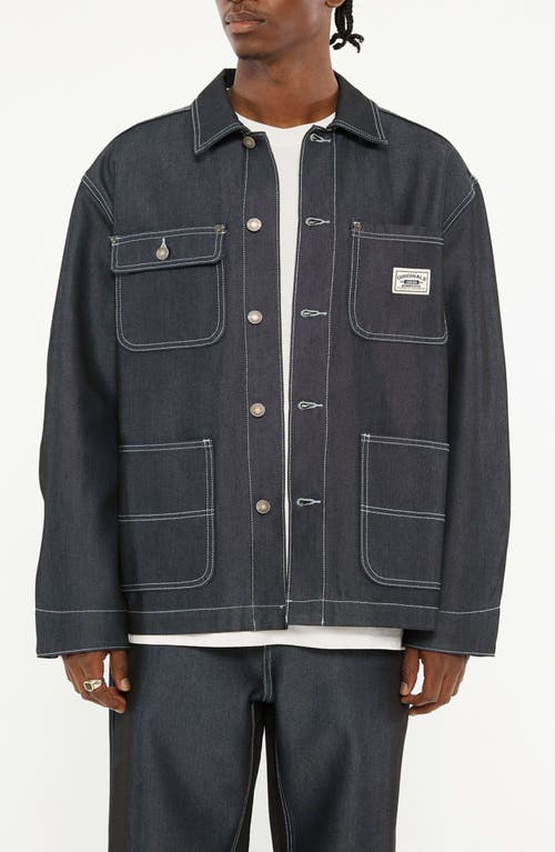 Guess Go Metallic Denim Chore Jacket In Gom7