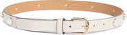 Kate Spade New York faux-pearl stud leather belt