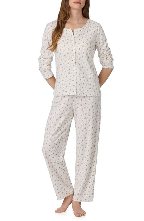 Lace Trim Cotton Pajamas