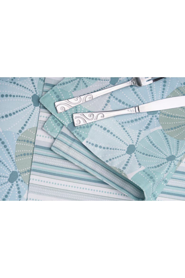 Sea Urchin Shores 100% Cotton Set of 6 Placemats 14" x 20", Alternate, color, Blue