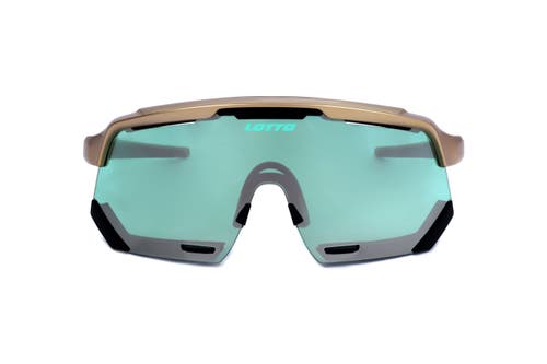 Lotto Sun Shield Goggles In Gold Gloss Black Matt