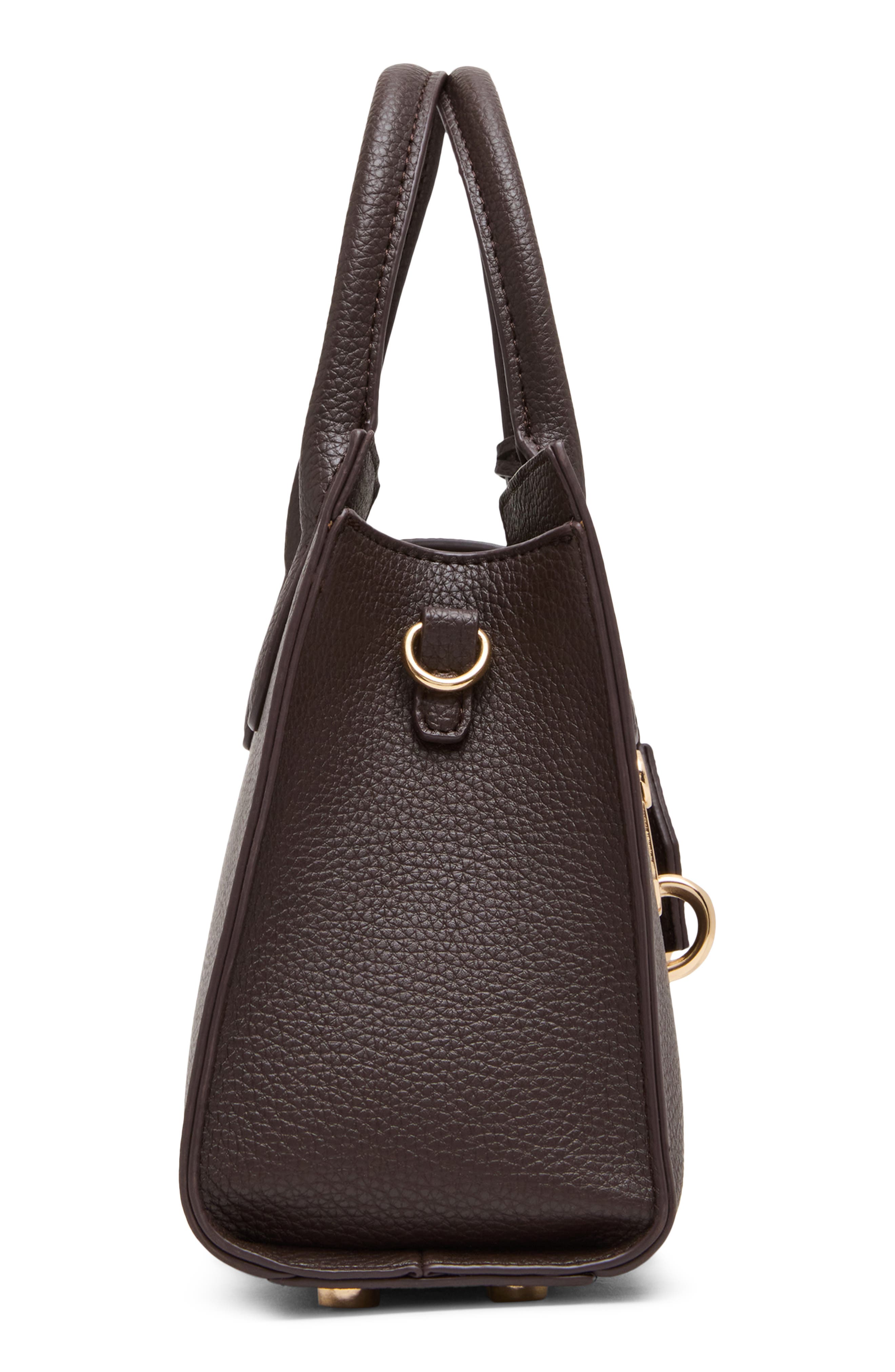 Anne Klein Small Satchel, Alternate, color, Espresso