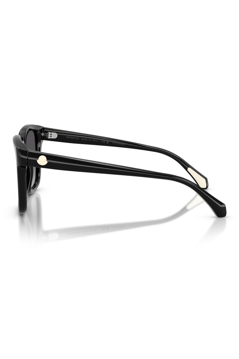Clasico 54mm Polarized Gradient Pillow Sunglasses, Alternate, color, SHINY BLACK / GREY GRADIENT