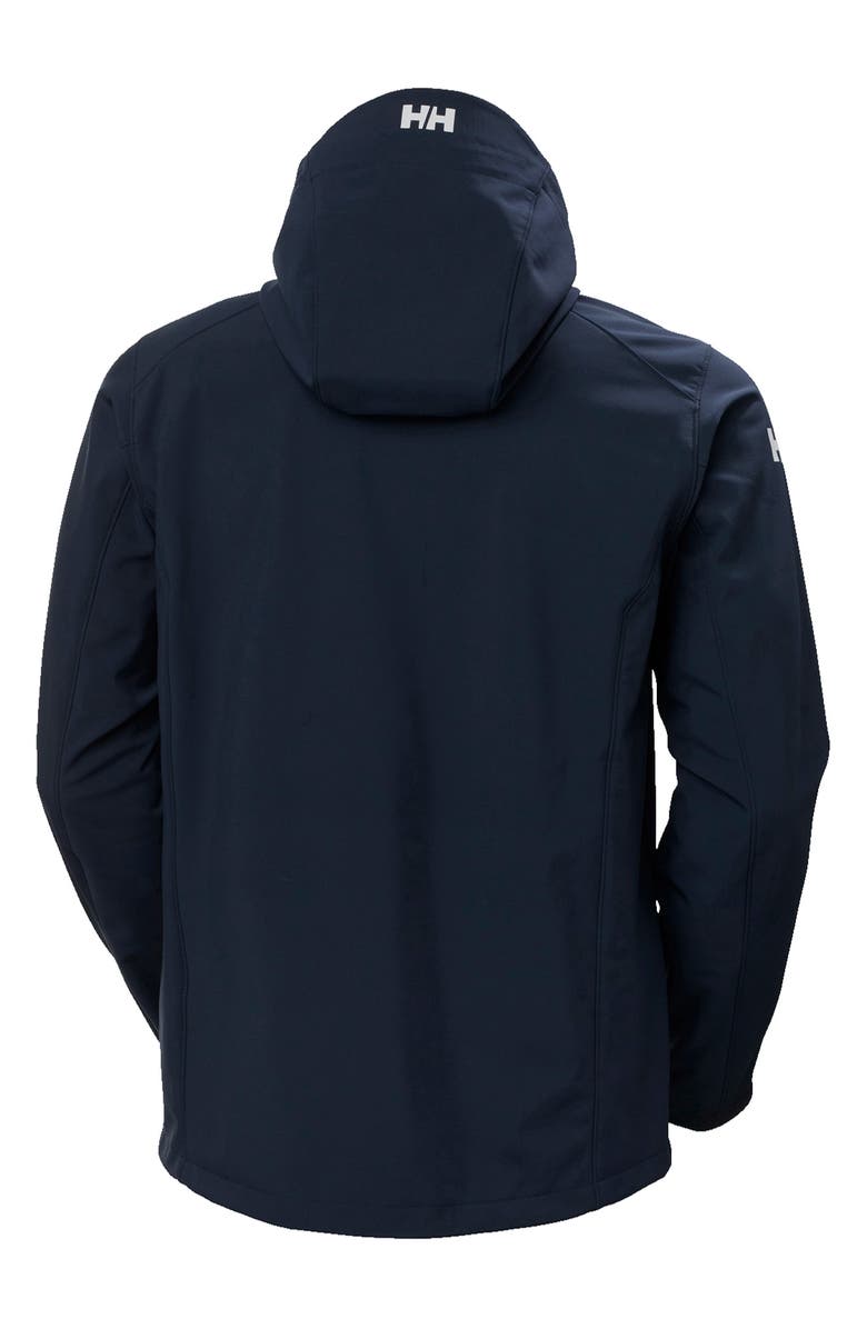Helly Hansen Paramount Water Resistant Hooded Softshell Jacket, Alternate, color, Navy
