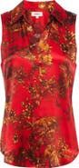 L'AGENCE Emmy Sleeveless Silk Shirt