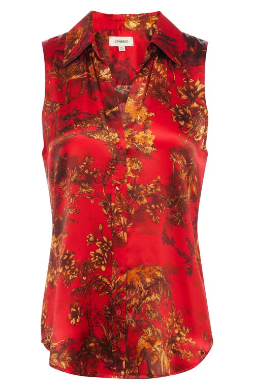 L Agence L'agence Emmy Sleeveless Silk Shirt