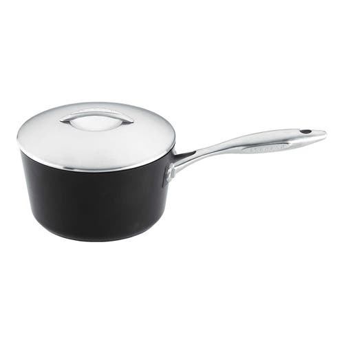 Scanpan Professional 1 Quart Covered Saucepan In Black