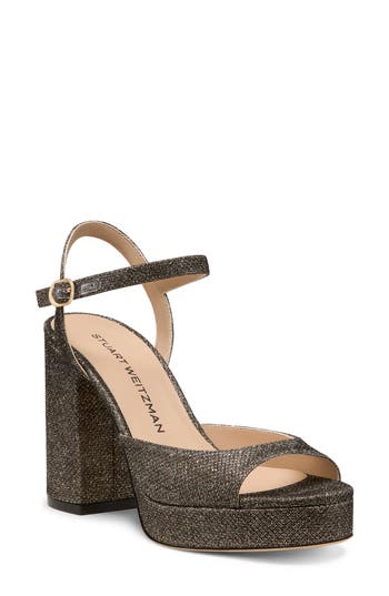Stuart Weitzman Dayna Ii Platform Sandal In Gold