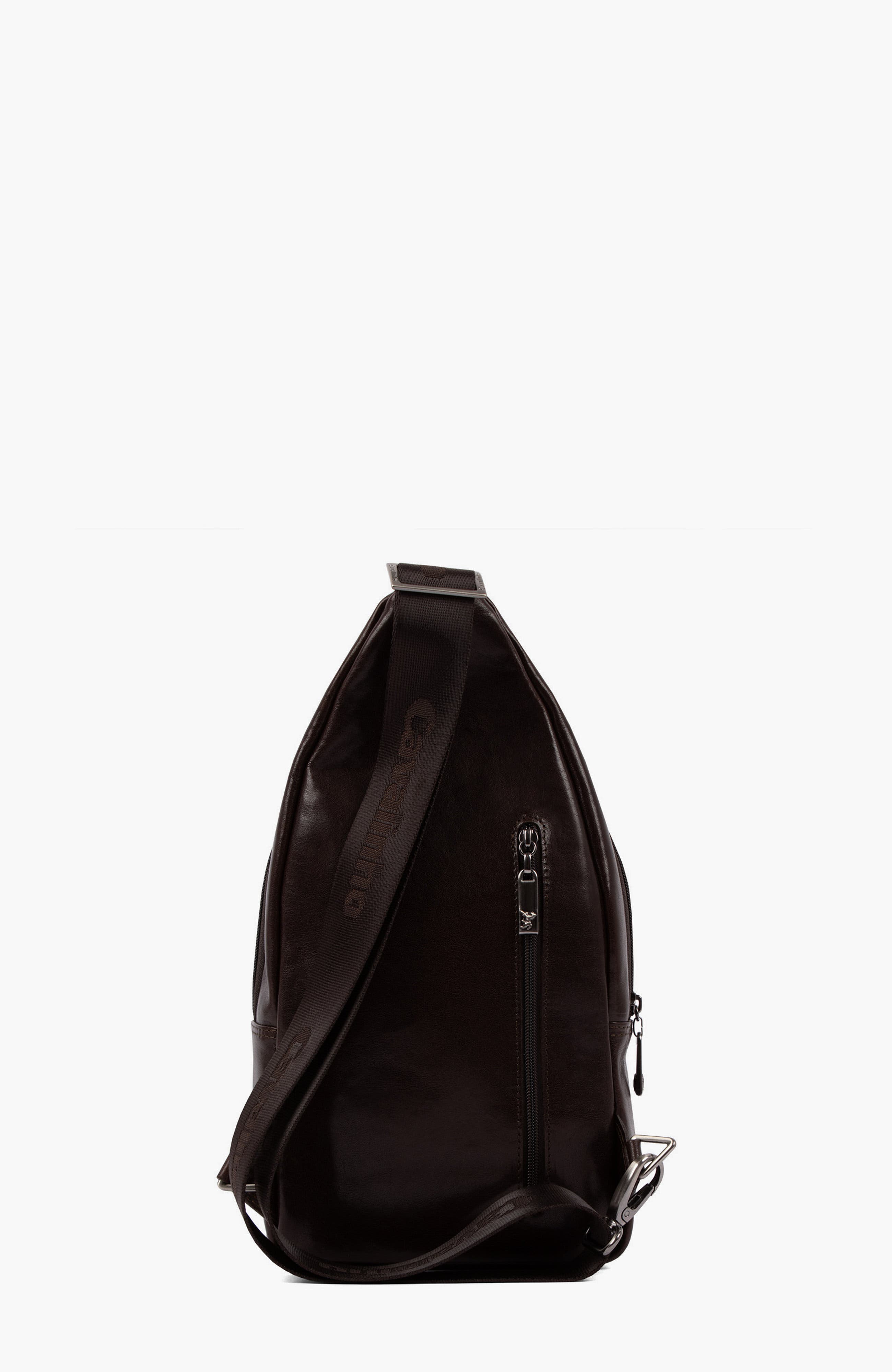 Gentleman Leather Sling Bag 416, Alternate, color, Brown