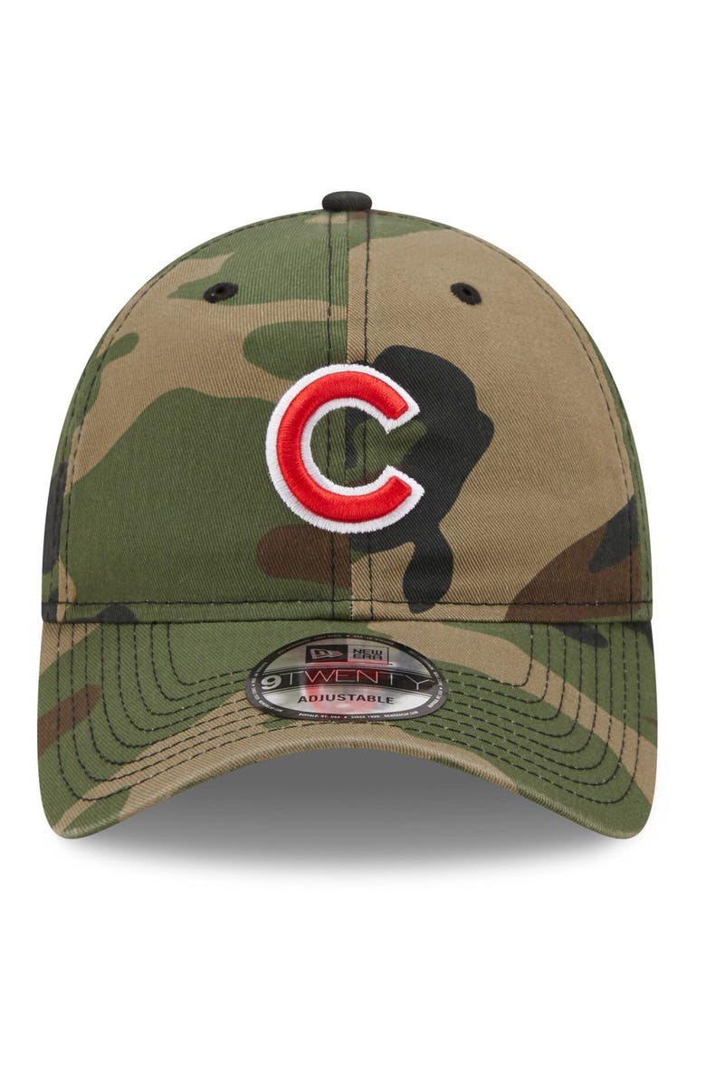 New Era Men's New Era Camo Chicago Cubs Woodland Core Classic 9TWENTY Adjustable Hat, Alternate, color, 