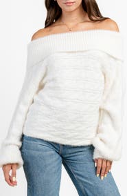 Beivy Oversize Off the Shoulder Sweater