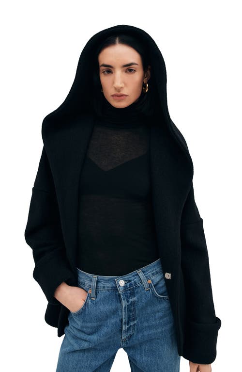 Two Lines By Marcella Kyota Hooded Jacket In Black