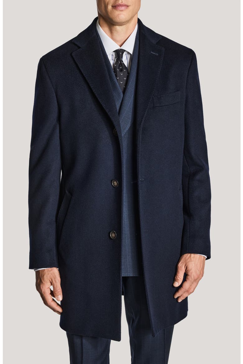 Wesley Wool and Cashmere Overcoat, Alternate, color, MIDNIGHT