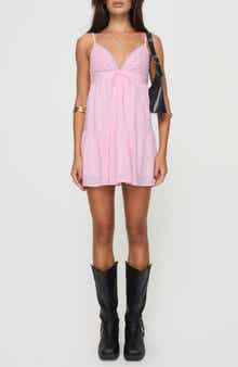 Princess Polly Nicoletta Eyelet Embroidered Babydoll Minidress