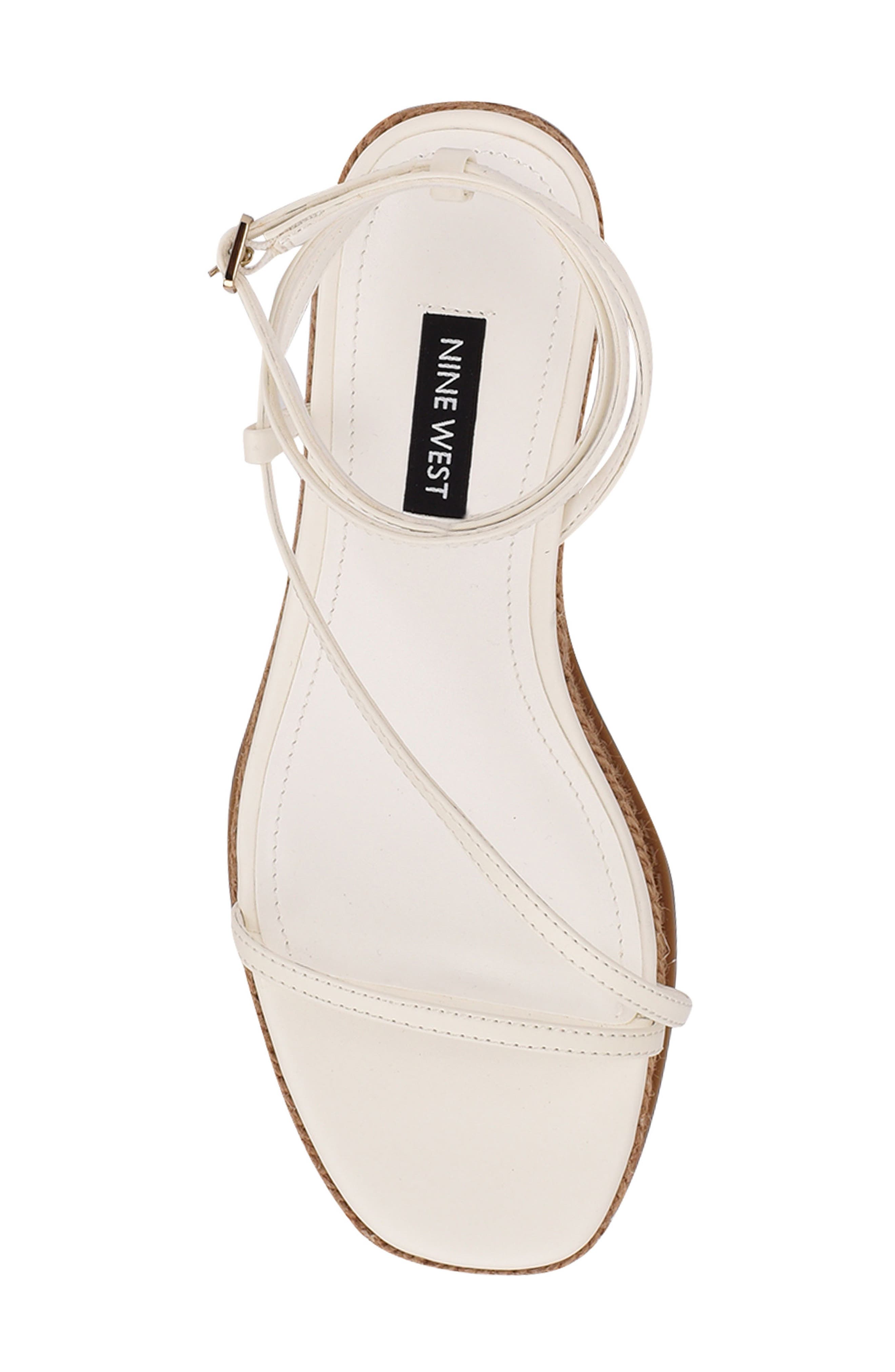 Alexx Wedge Sandal, Alternate, color, WHITE