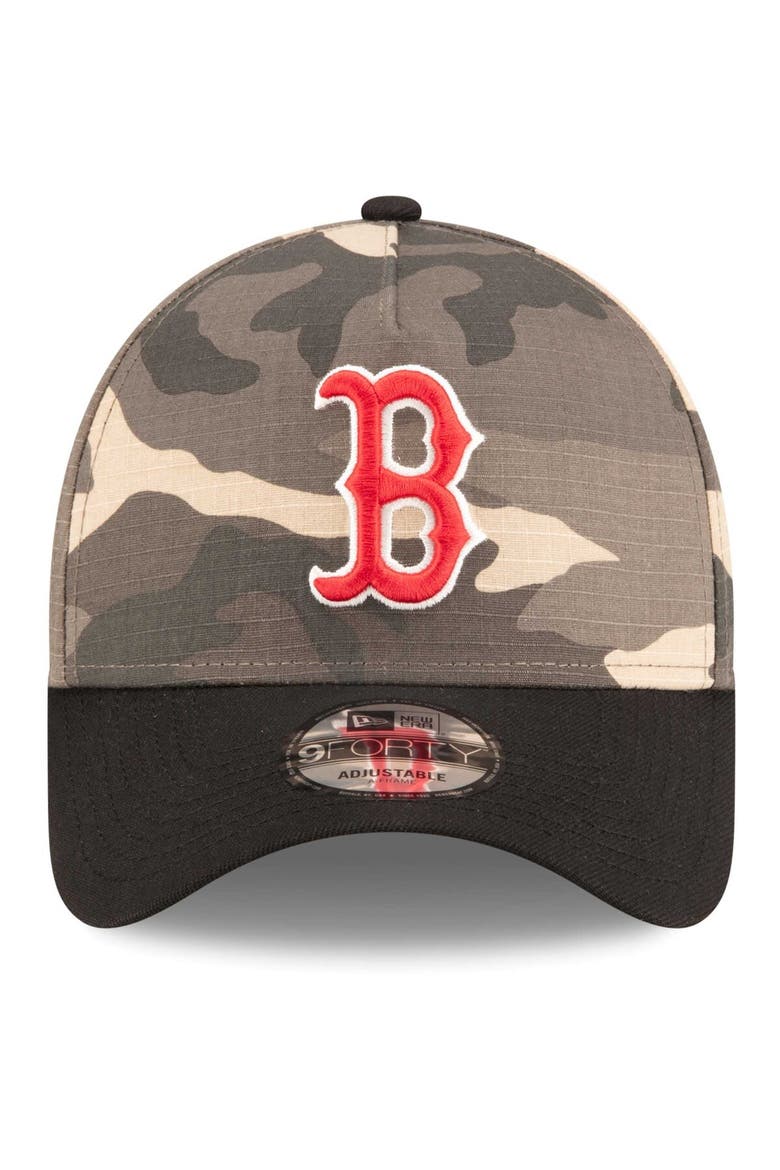 Men's New Era Boston Red Sox Camo Crown A-Frame 9FORTY Adjustable Hat, Alternate, color, Camo