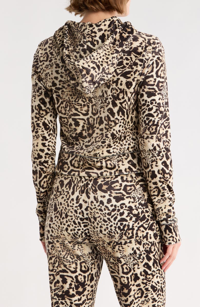 Juicy Couture Leopard Print Zip-Up Hoodie, Alternate, color, Juicyocelot