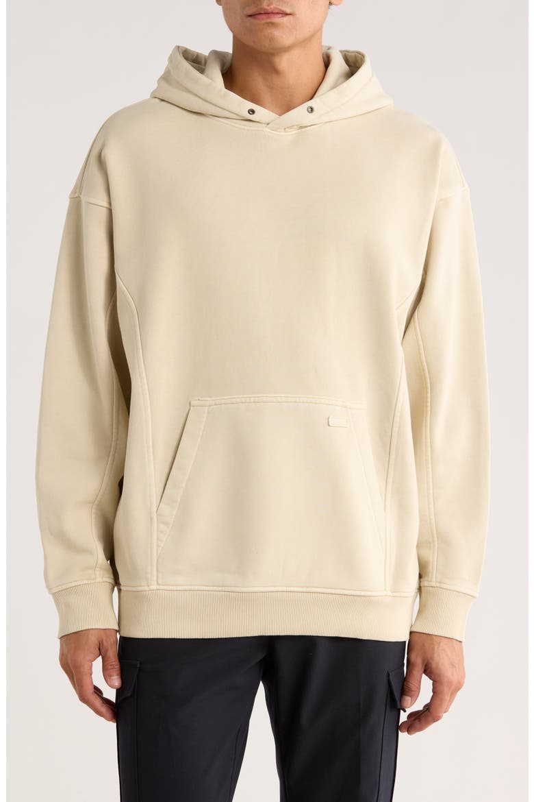 Neliso Cotton French Terry Hoodie, Main, color, MED BGE