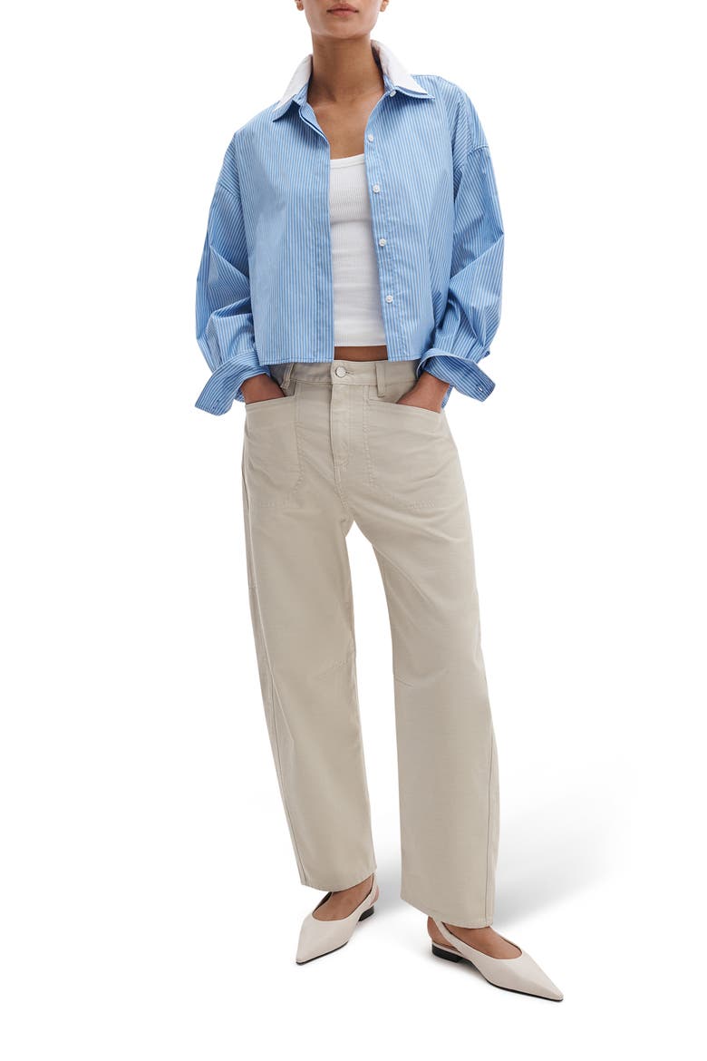 Stevie Tapered Stretch Cotton Utility Pants, Alternate, color, TAN
