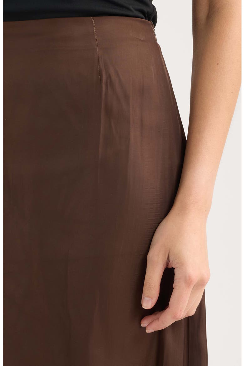 Peppers Lace Trim Midi Skirt, Alternate, color, CHOCOLATE