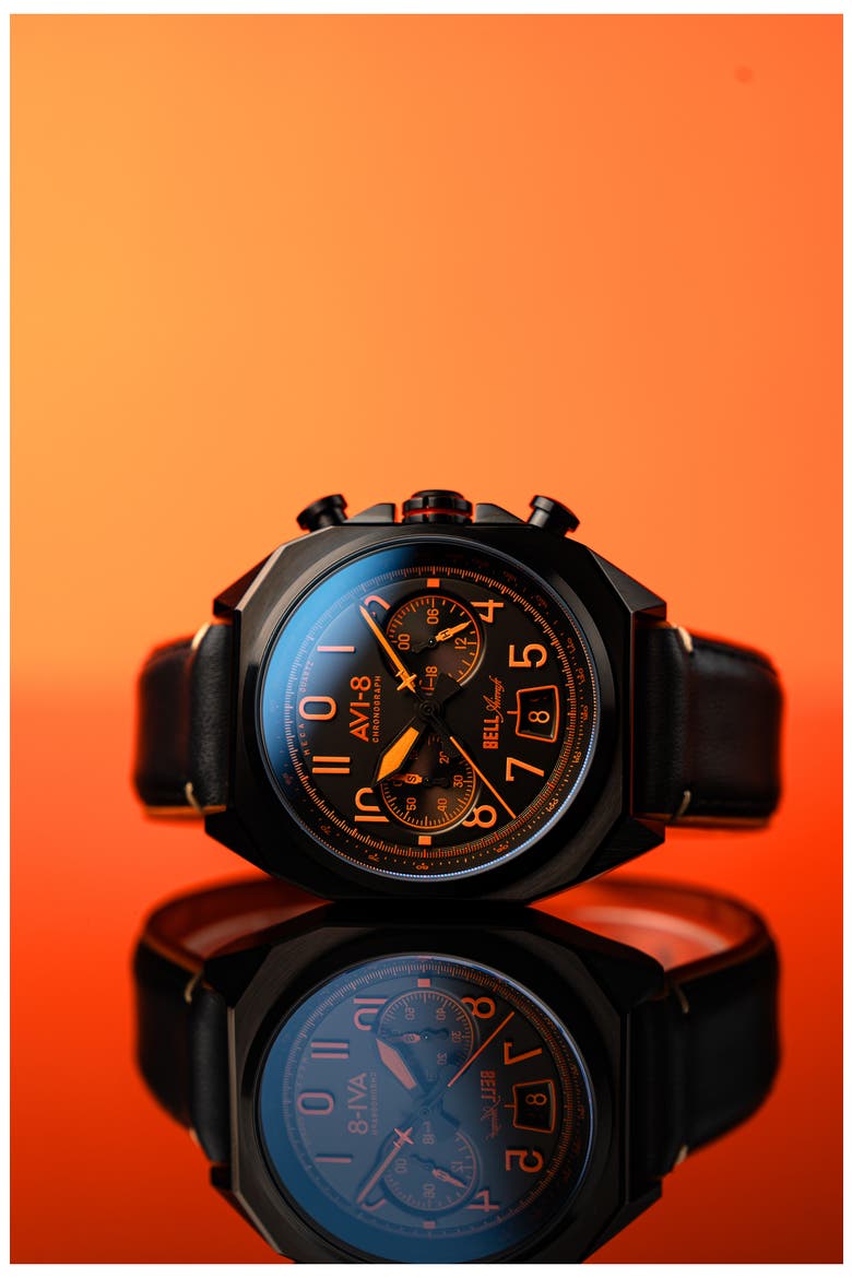 Bell X-1 Machbuster Chronograph Watch, 41mm, Alternate, color, BLACK