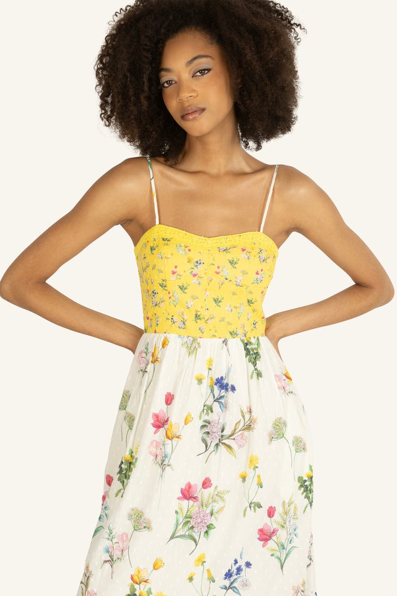 Finley Dress, Alternate, color, Yellow Vintage with Border