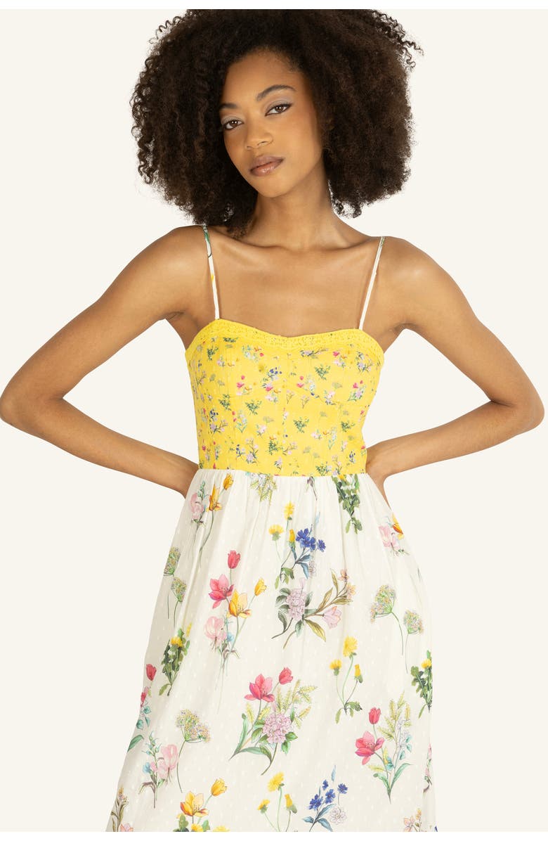 Super Natural by Secret Mission Finley Dress, Alternate, color, Yellow Vintage With Border