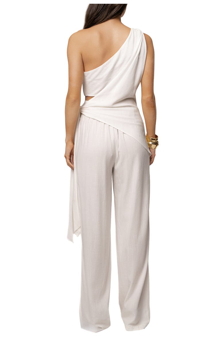 JLUXLABEL Palmera One Shoulder Top, Alternate, color, Ivory