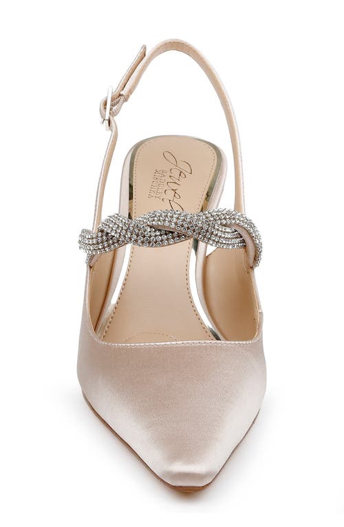 Jewel Badgley Mischka Women's Tierney Slingback Pumps In Champagne Satin