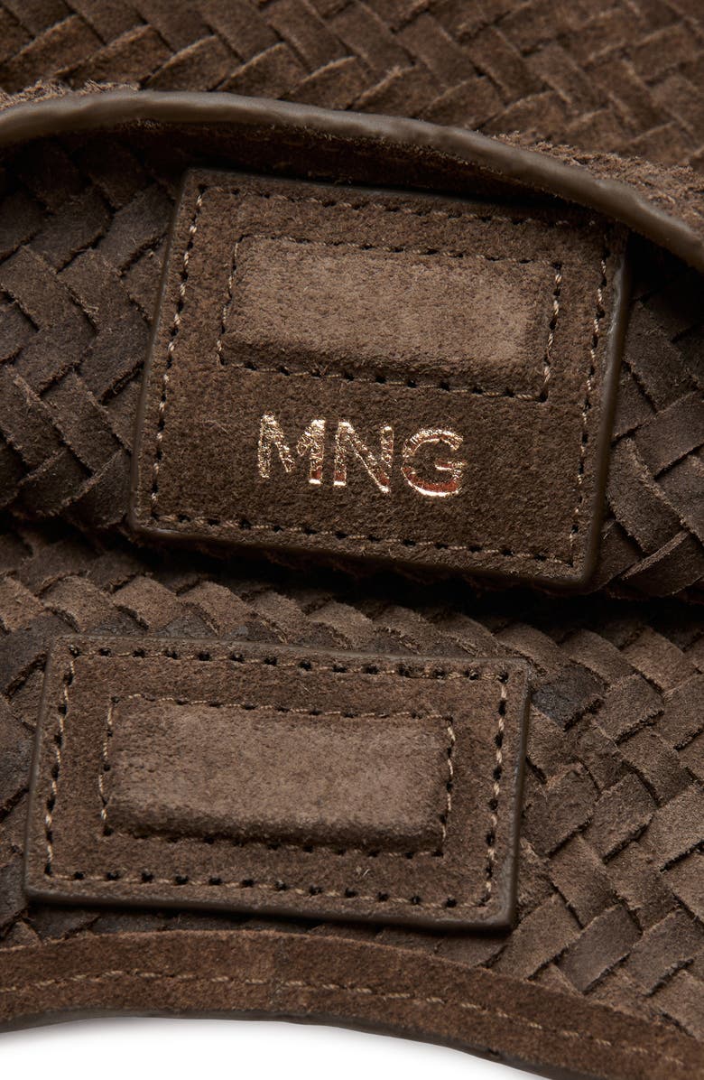 MANGO Woven Leather Shoulder Bag, Alternate, color,