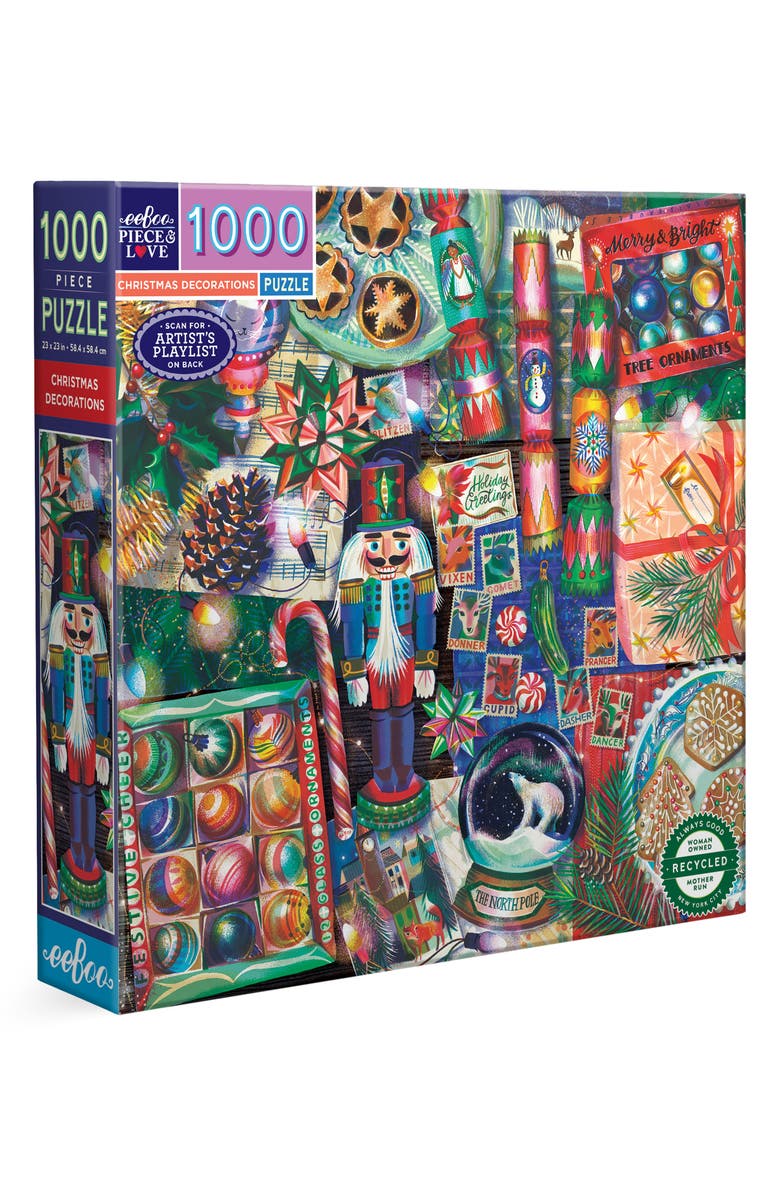 eeBoo Christmas Decorations 1,000-Piece Jigsaw Puzzle, Main, color, Multi