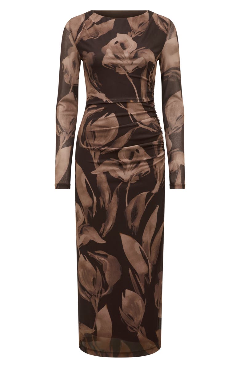 Ever New Alannah Floral Long Sleeve Mesh Midi Dress, Alternate, color, Barkley Floral