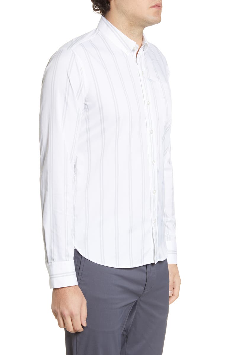 Tommy John Go Anywhere Stripe Button-Up Performance Shirt, Alternate, color, 