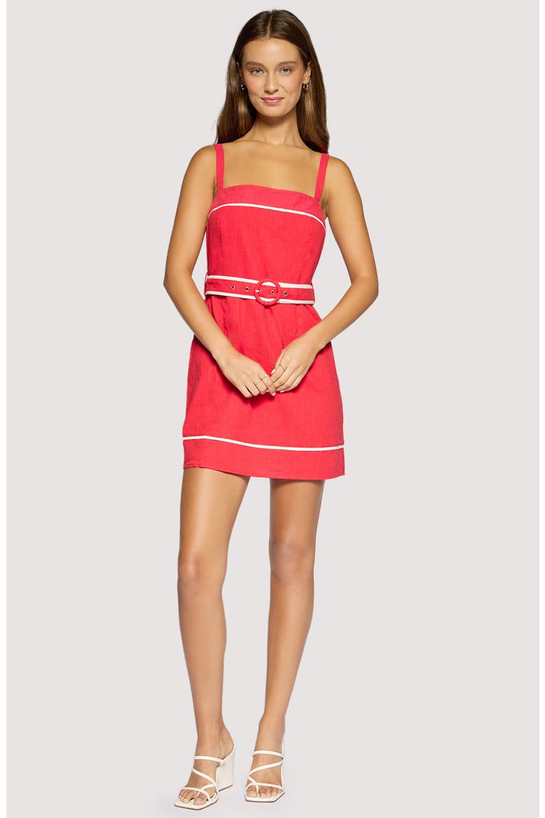 Saffron Muse Sleeveless Minidress, Alternate, color, RED