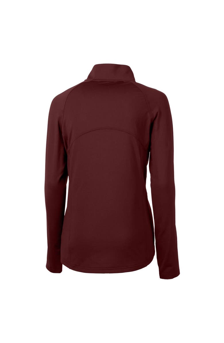 Cutter & Buck Women's Cutter & Buck  Burgundy Washington Commanders Helmet Logo Adapt Eco Knit Stretch Recycled Half-Zip Pullover Top, Alternate, color, Burgundy