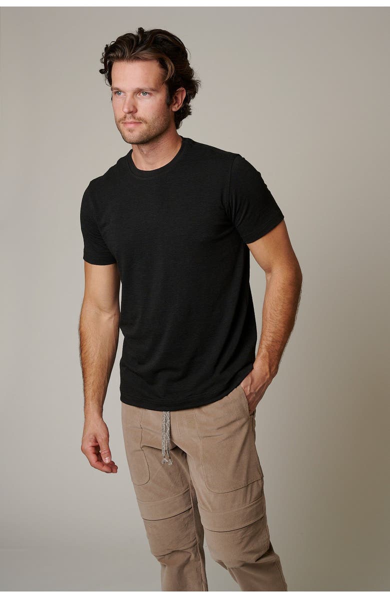 LEISURE LAB Slub T-Shirt, Alternate, color, Matte Black