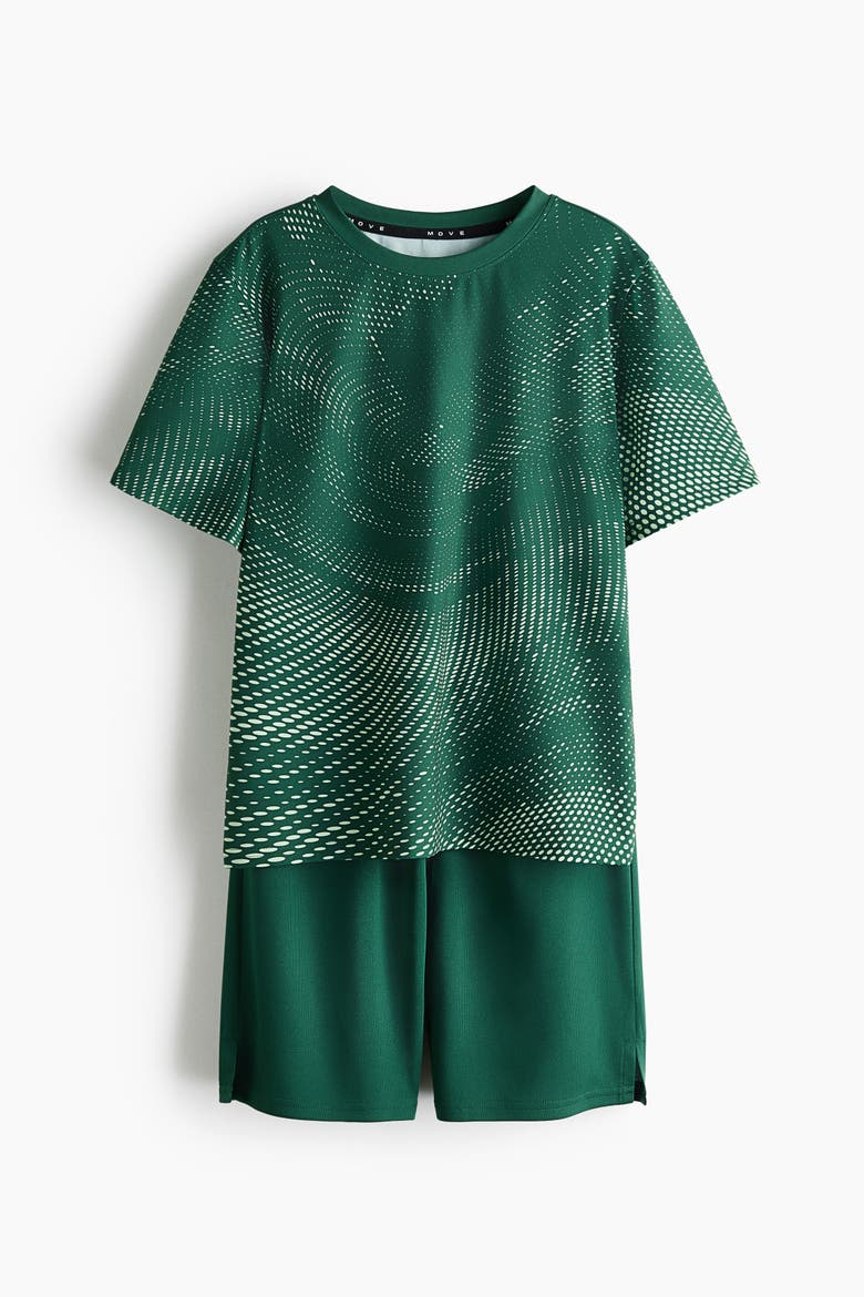 2-piece Sports Set With Drymove, Alternate, color, Green/Pattern