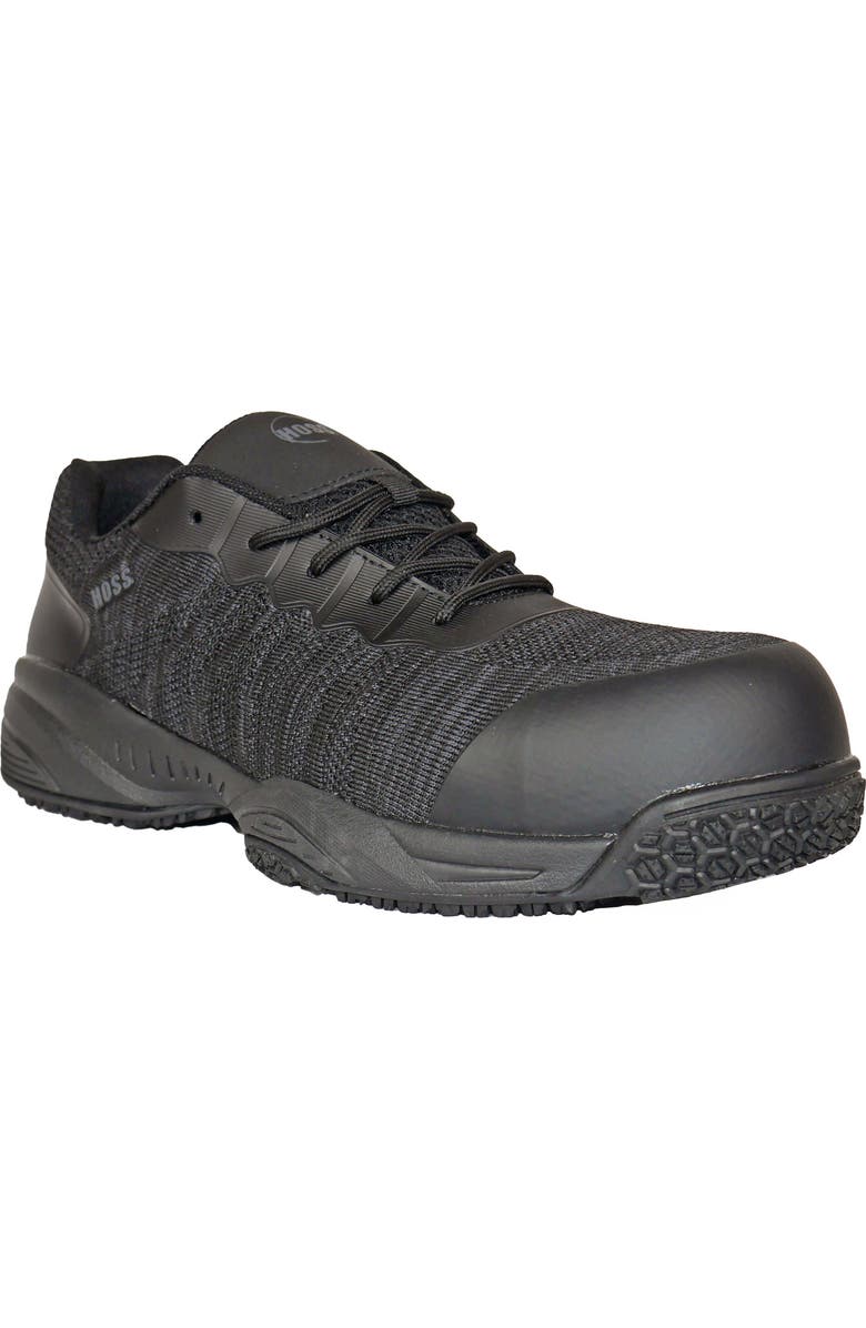 Hoss Boot Company HOSS Spadix Mens Composite Toe Athletic Work Shoe Slip Resistant EH Safety Shoe, Main, color, Black