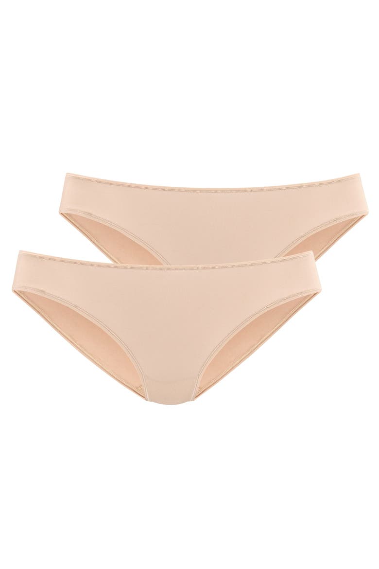 2 Pk Basic Hipster Panties, Alternate, color, Beige