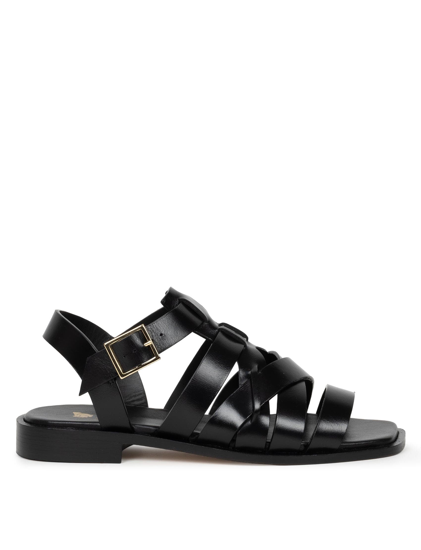 Marlis Flat Sandals, Main, color, Absolute Black