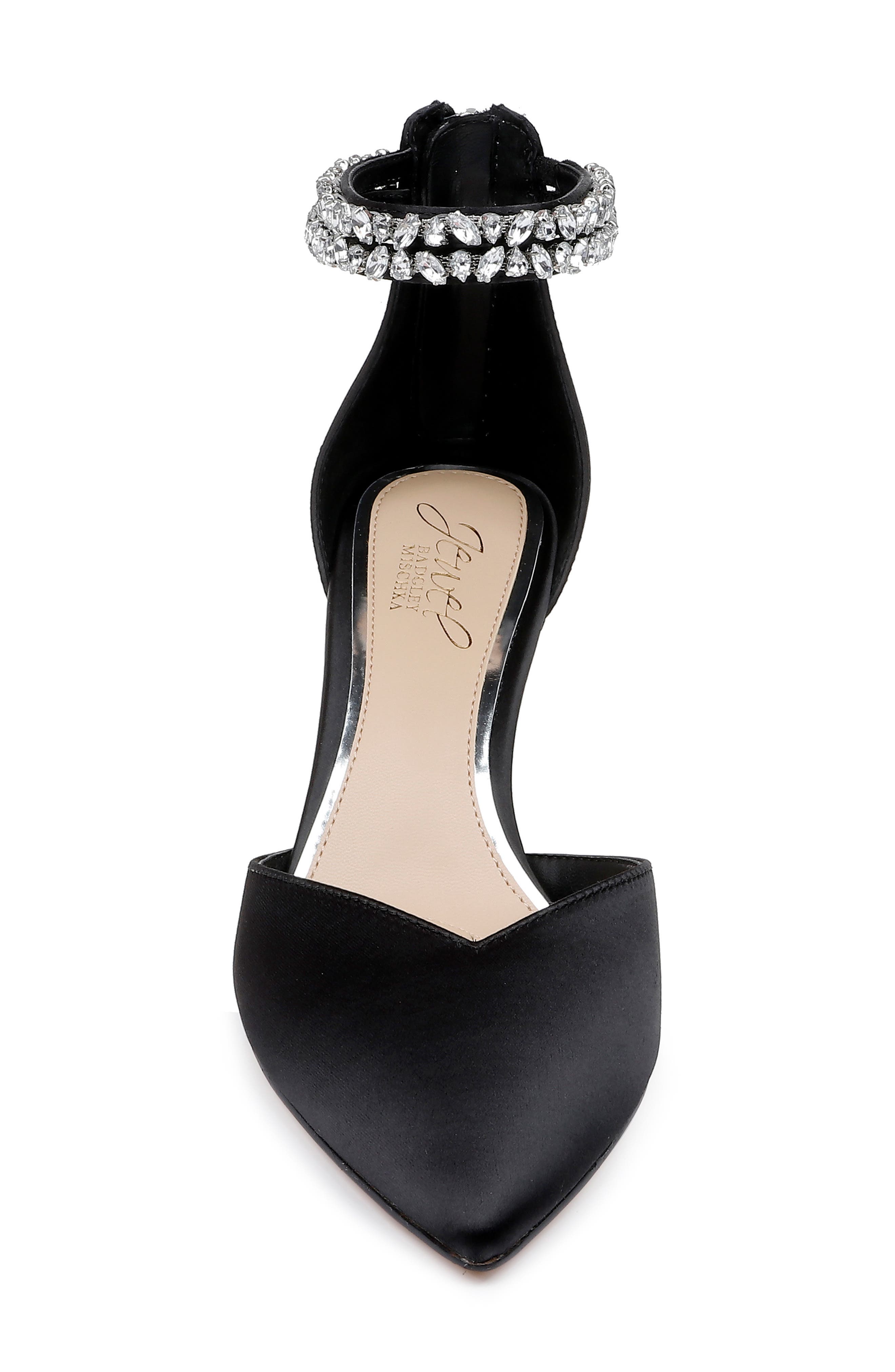 Jewel Badgley Mischka Maya Ankle Strap Pointed Toe Pump, Alternate, color, 