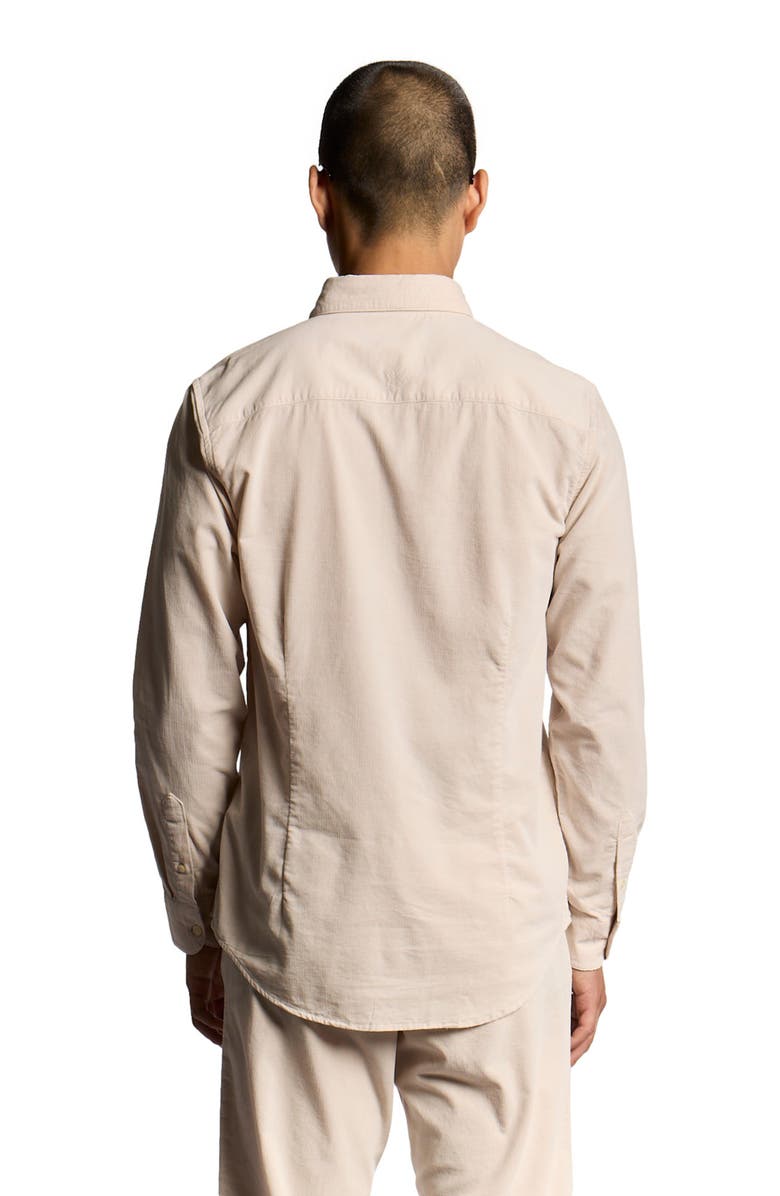 Lyle & Scott Long Sleeve Micro Corduroy Shirt, Alternate, color, Putty