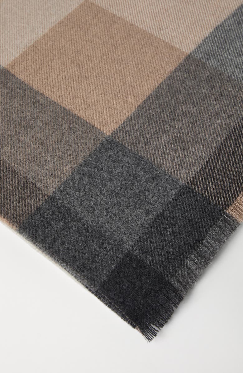 Brunello Cucinelli Wool and cashmere scarf, Alternate, color, Brown