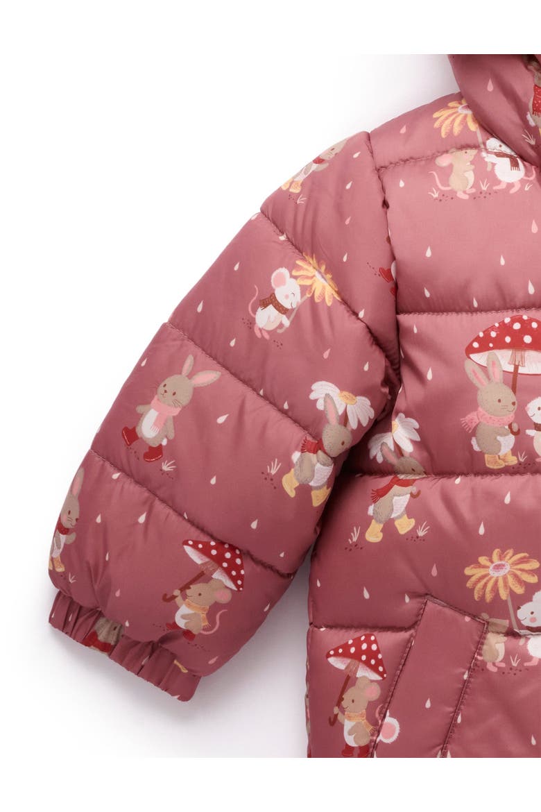 Baby Girl's Shearling Lined Puffer Jacket, Alternate, color, Umbrella Print