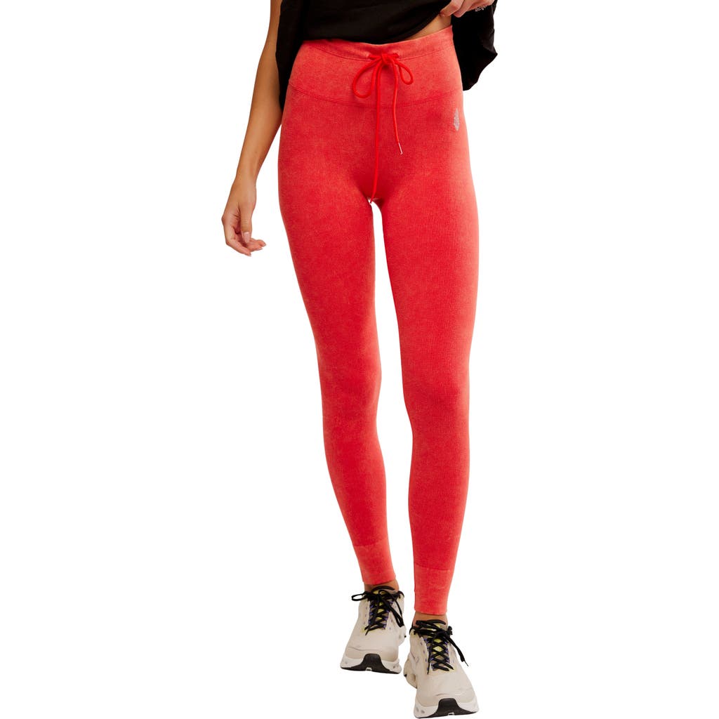 Free People Fp Movement Go To Leggings In Washed Red Alert