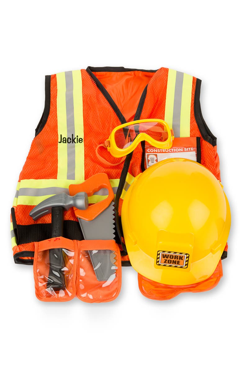Melissa & Doug 'Construction Worker' Personalized Costume Set, Alternate, color,