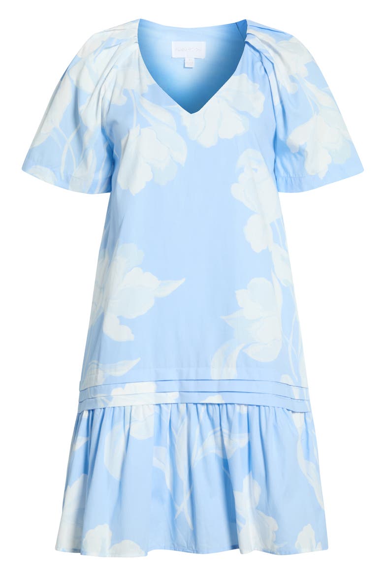 Afina Floral Seruma Drop Waist Shift Dress, Alternate, color, BABYBLUE-MULTI