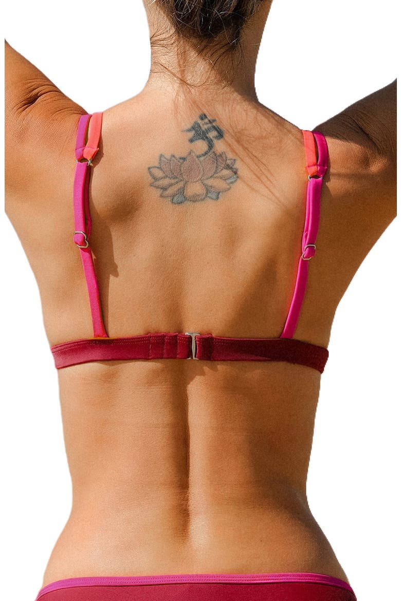 Triangle Bikini Top, Alternate, color, PINK