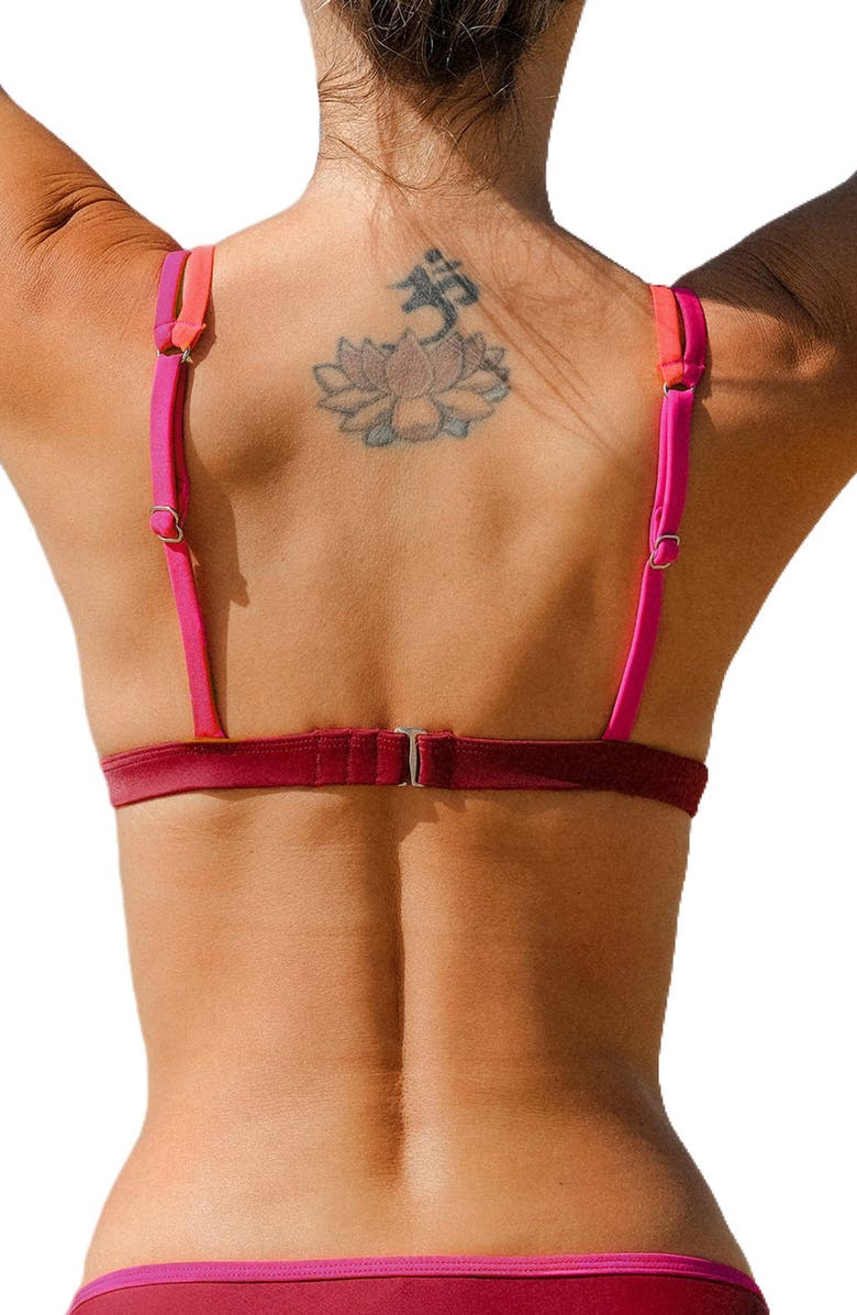 Cupshe Triangle Bikini Top, Alternate, color, Pink